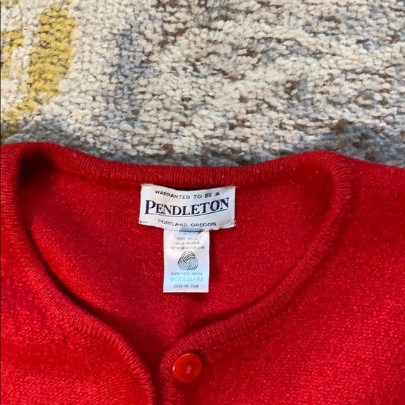 Vtg Pendleton Trendy Red Wool Sweater Size L - Picture 2 of 4
